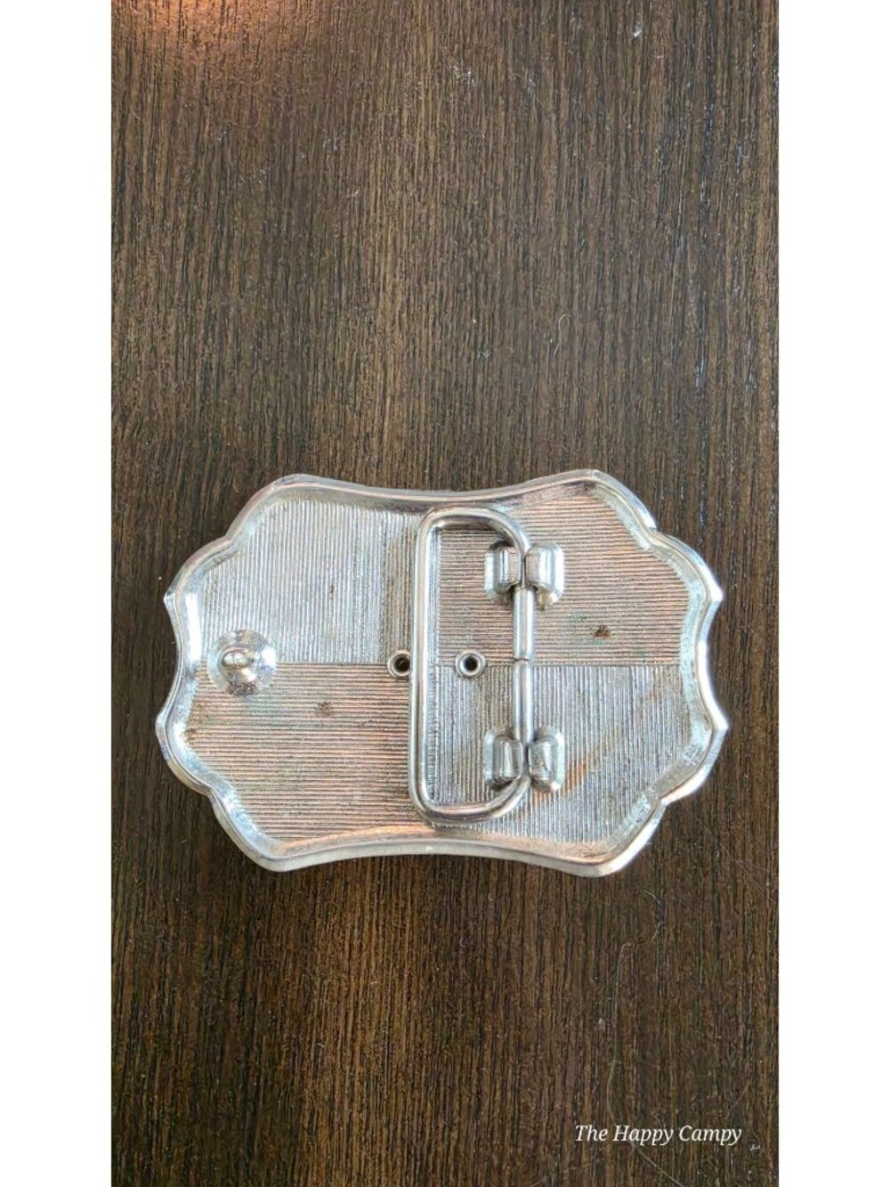 Western Floral Silver Tone Belt Buckle Customizable Concho Coin Center Rodeo - Picture 2 of 2